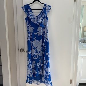 Blue and white sundress